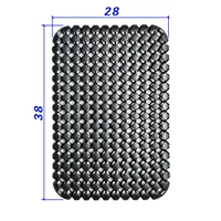 Черная и пустая кубика задняя площадка (2838) Pad +6 Buckle