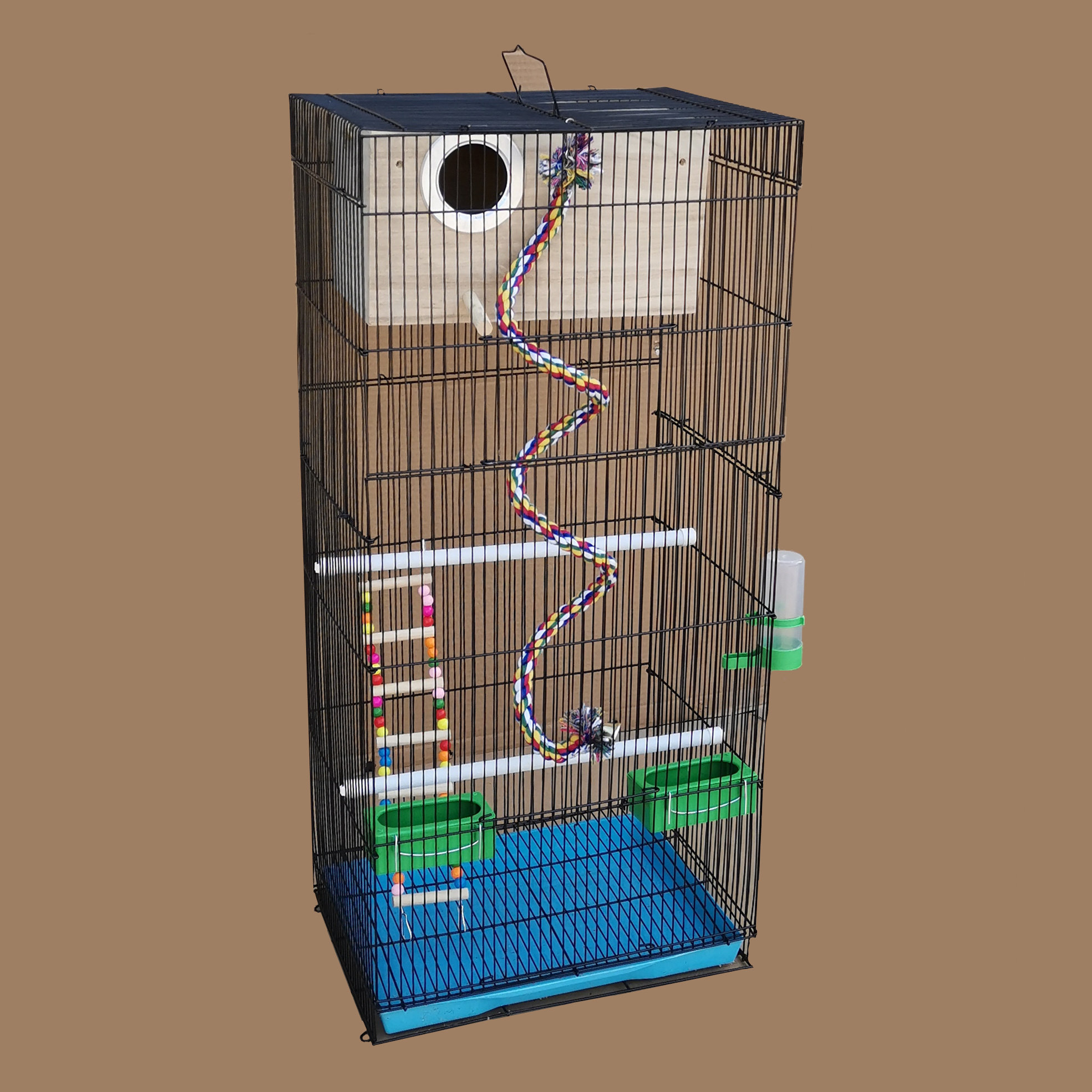 Breeding Box Breeding Cage Plus High Villa Bird Cage Tiger Leather Peony Cyclone Parrot Iron Wire Bird Cage Sub Super Large