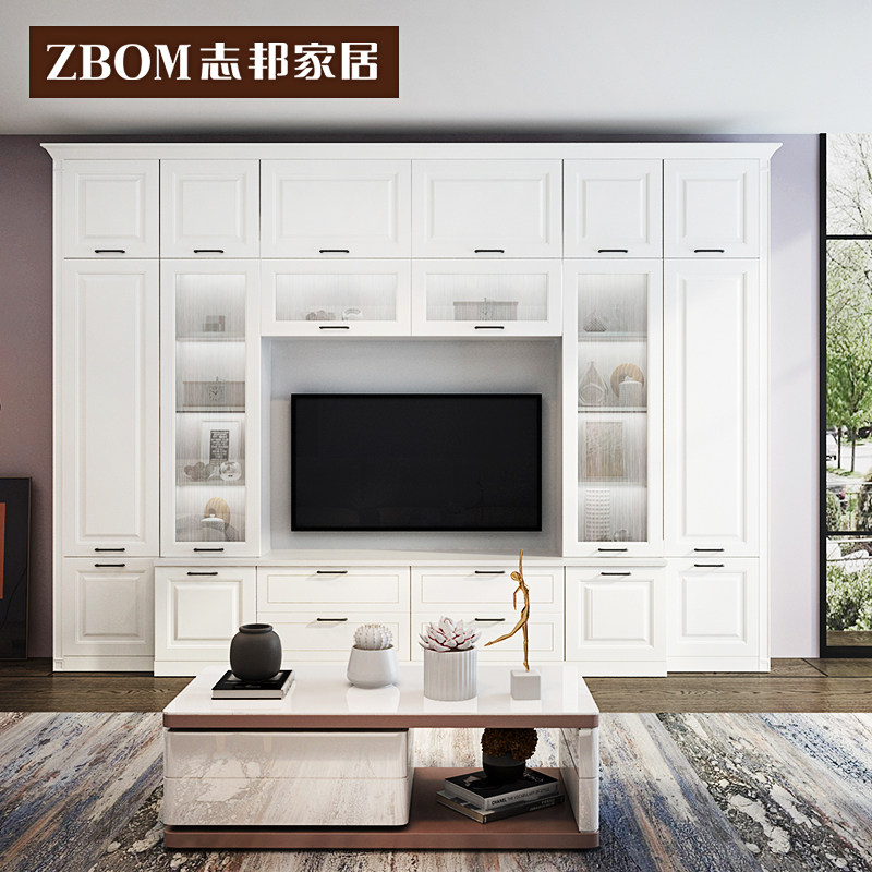 Zhibang Whole House Customized Bedroom Wardrobe Entrance Cabinet Sideboard Cabinet Living Room TV Cabinet European Furniture Aurora