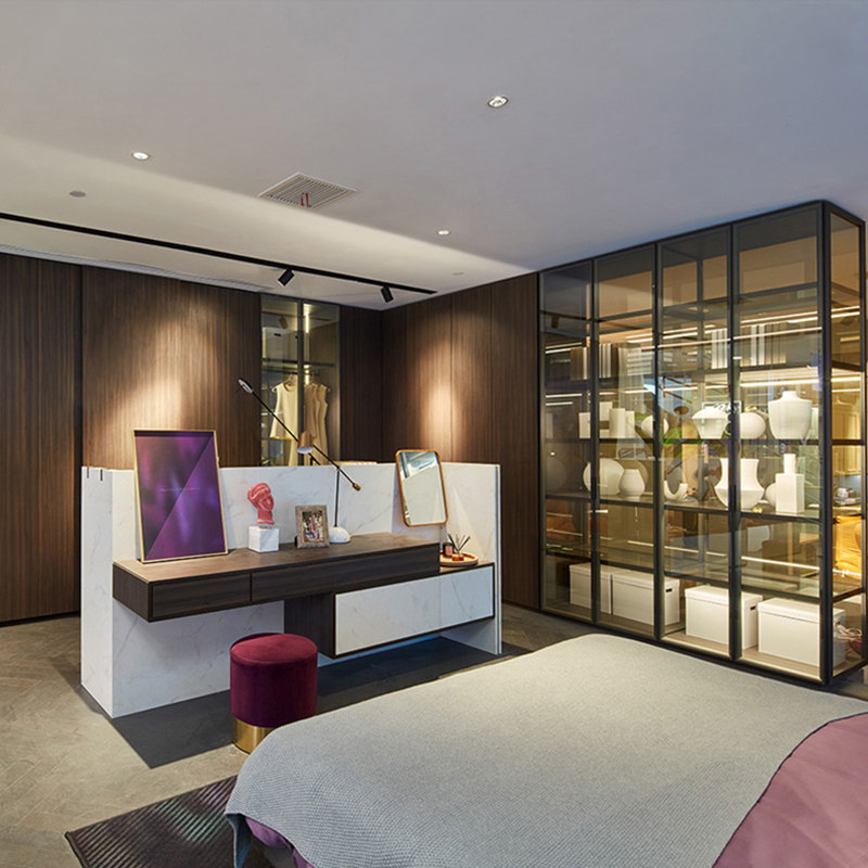 Chibang Bedroom Closet Room Closet Wardrobe Customized Light Luxury Open All-House Closet Furniture Customized Lecco