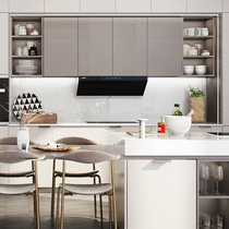 Zhibang kitchen cabinet custom kitchen cabinet decoration quartz stone countertop modern simple simple love