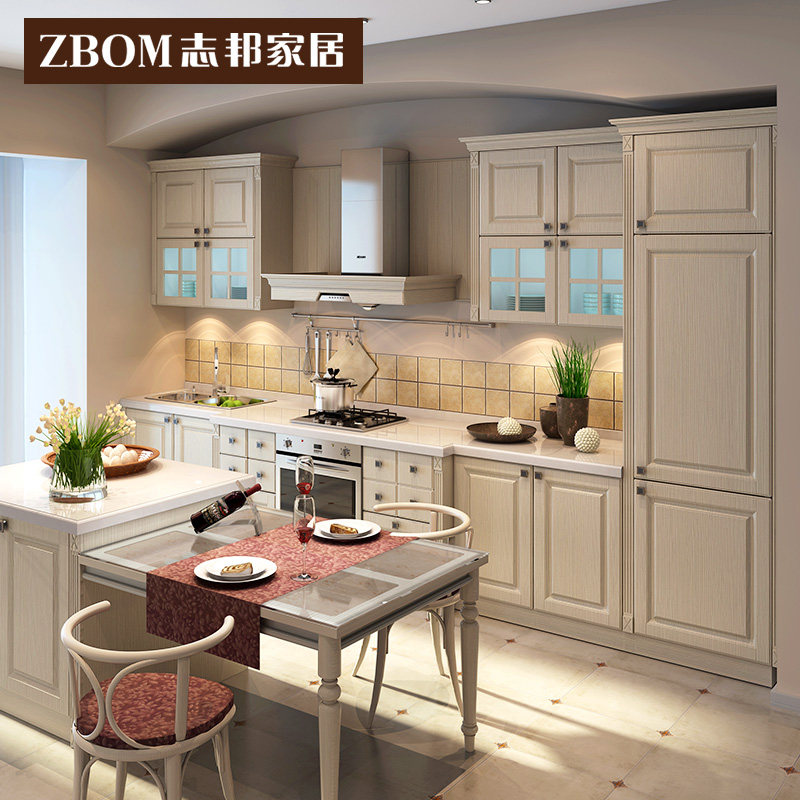 Zhibang?Car overall overall cabinet European-style overall cabinet kitchen overall cupboard set to be customized?It's a car with a Nordic sun.