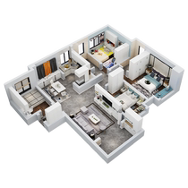 Zhibang integrated kitchen cabinet customization for the entire bedroom living room and dining room space cabinet customization. Choose 3 from 7 Rubiks cubes for the entire home.