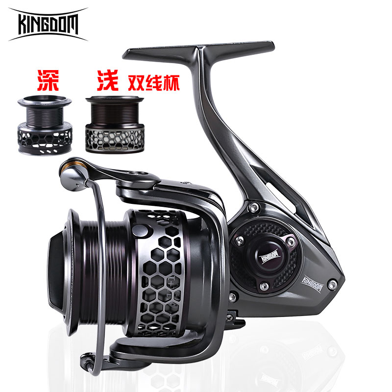 King Afar DOUBLE WIRE CUP DEEP LIGHT WIRE CUP WINDER ROAD SUBWHEEL SUPER SMOOTH FULL METAL FISH WHEEL ISO FISHING WIRE WHEEL