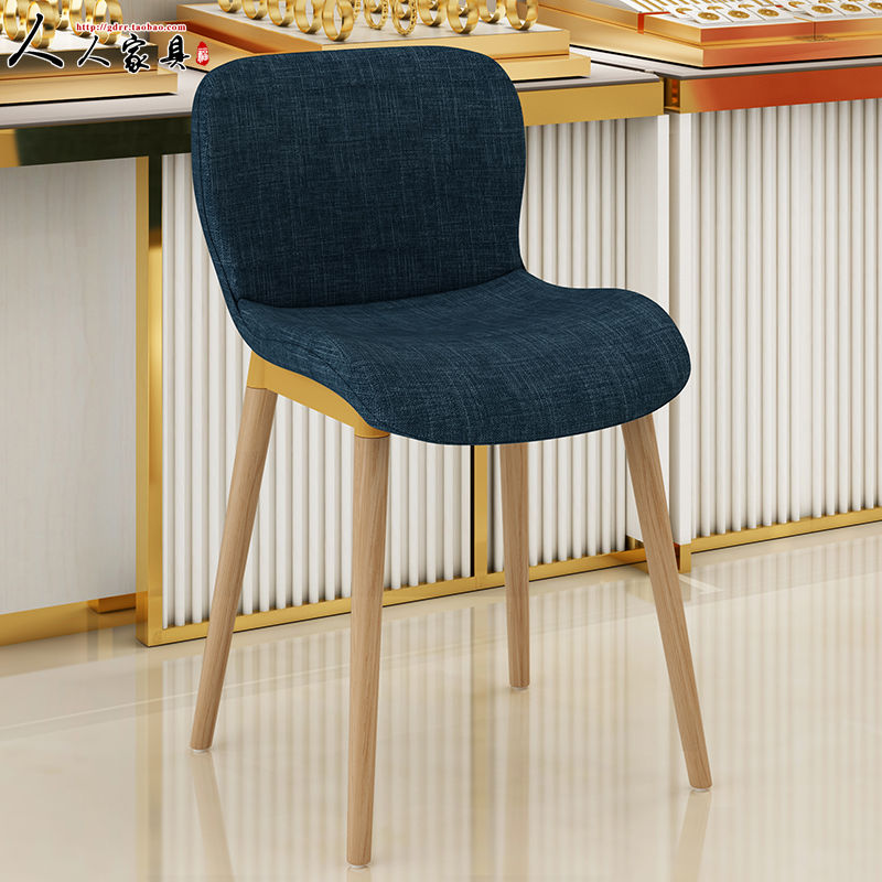 Modern minimalist bar Bench High Footstool Solid Wood Jewellery Counter Bench Jewelry Chair Reception Chair Home Backrest Stools