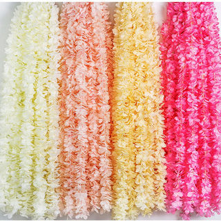 仿真洋兰串婚庆紫藤花条绣球花串婚庆婚庆堂吊顶装饰布置杨兰花串