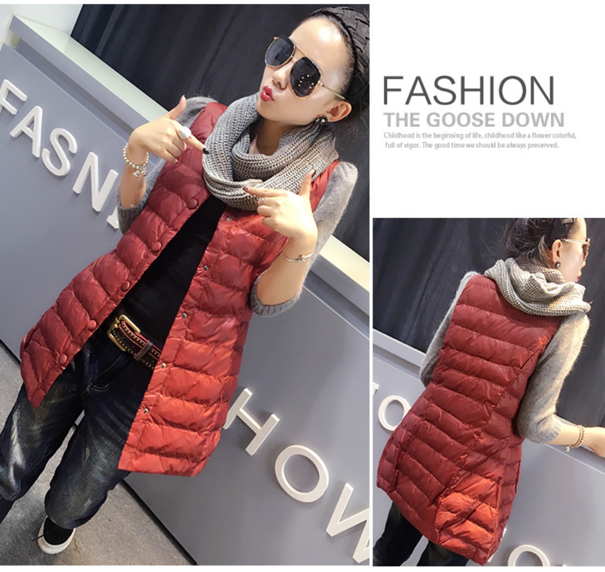 Xuân 2018 mới tay áo bảy điểm đan áo len cotton ấm áp dành cho nữ áo phao parka nữ