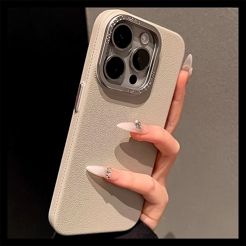 Apple, совместимый iPhone 15, чехол для телефона, металлический объектив, ультратонкий защитный чехол подходит для мужчин и женщин, из натуральной кожи, iphone, 15promax, изысканный стиль, защита при падении, простой и элегантный дизайн