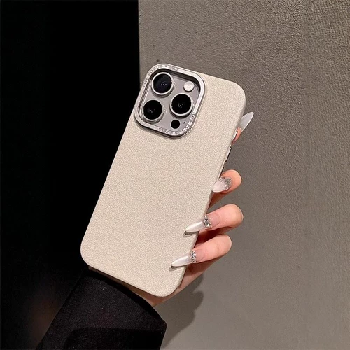 Apple, совместимый iPhone 15, чехол для телефона, металлический объектив, ультратонкий защитный чехол подходит для мужчин и женщин, из натуральной кожи, iphone, 15promax, изысканный стиль, защита при падении, простой и элегантный дизайн