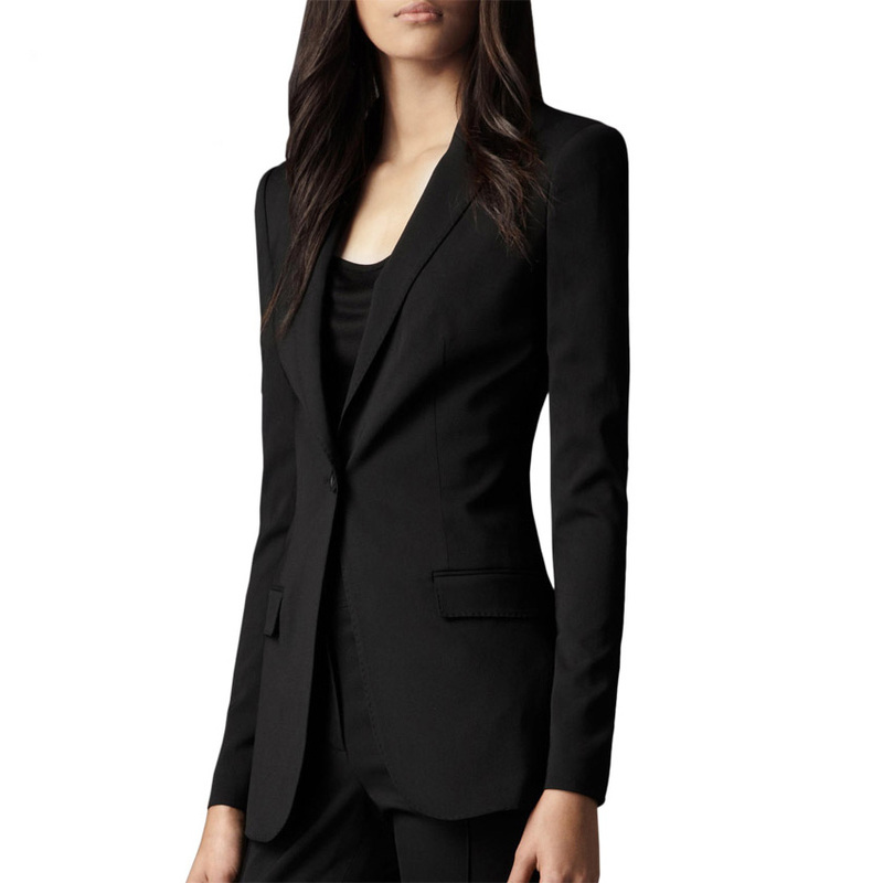 Outer Bund Style Professional Mid-Length Blazer for Women, Spring and Autumn Jacket, Elegant Slim Fit Business Suit for Women 06338