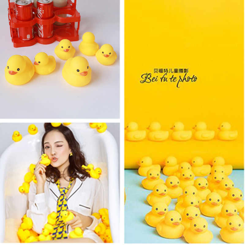 New private room Write a real wedding photo Photography Props Ice-cream Themed Photo Children Perform Small Yellow Duck Dramatic Water Props