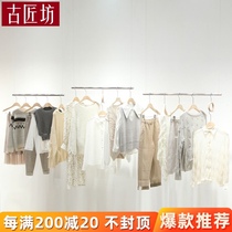 Clothing rack hanger Clothing display rack Womens store creative hanging clothing store ceiling simple shelf Stainless steel