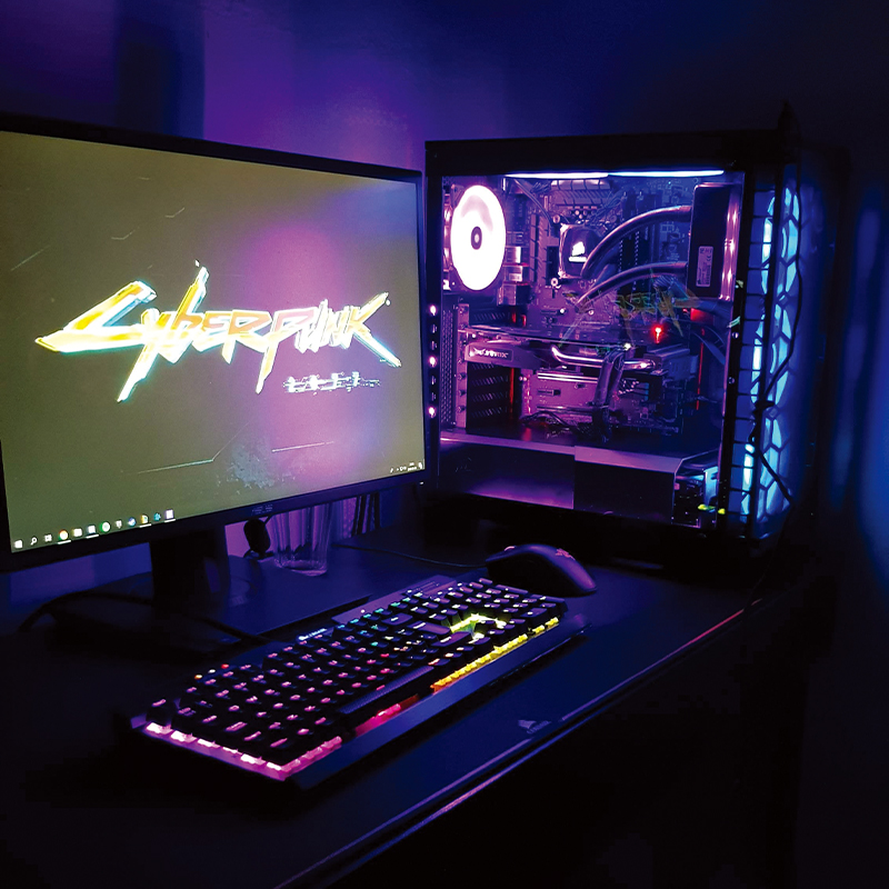 Core i7 desktop computer host full set of e-sports Internet café eat chicken League of Legends i5 10400F high-end water-cooled live Internet café i9 game type diy high-end lol home CF assembly machine