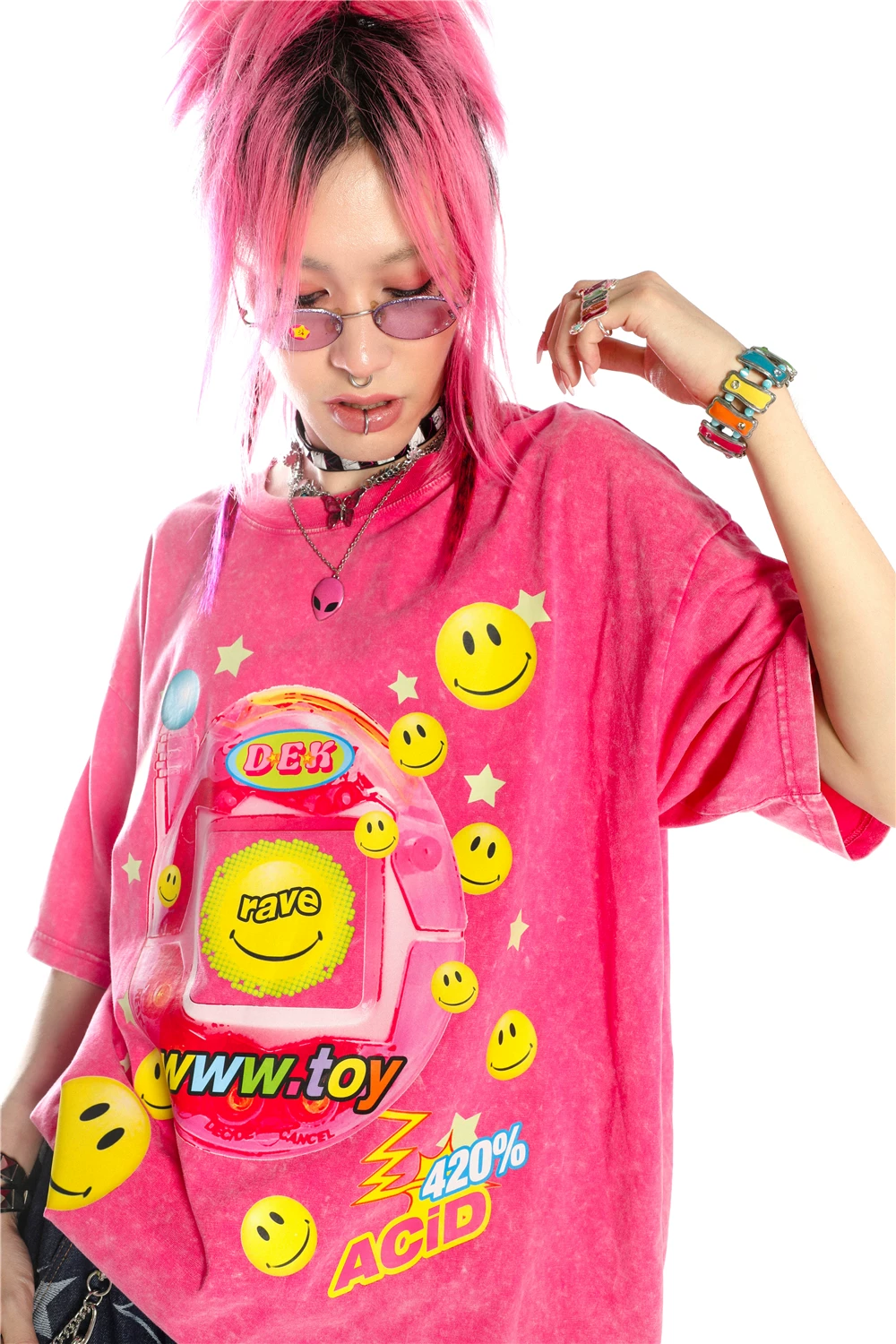 DeadEndkids оригинальная американская ретро Barbie Powder Y2K Millennium Hot Girl Darum Dye свободная футболка