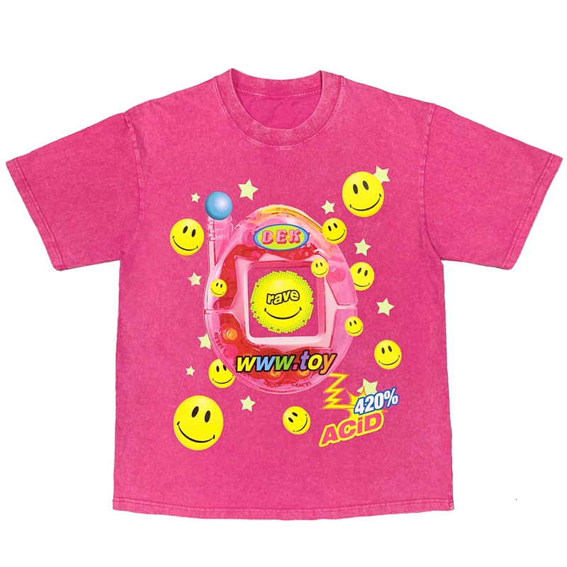DeadEndkids оригинальная американская ретро Barbie Powder Y2K Millennium Hot Girl Darum Dye свободная футболка