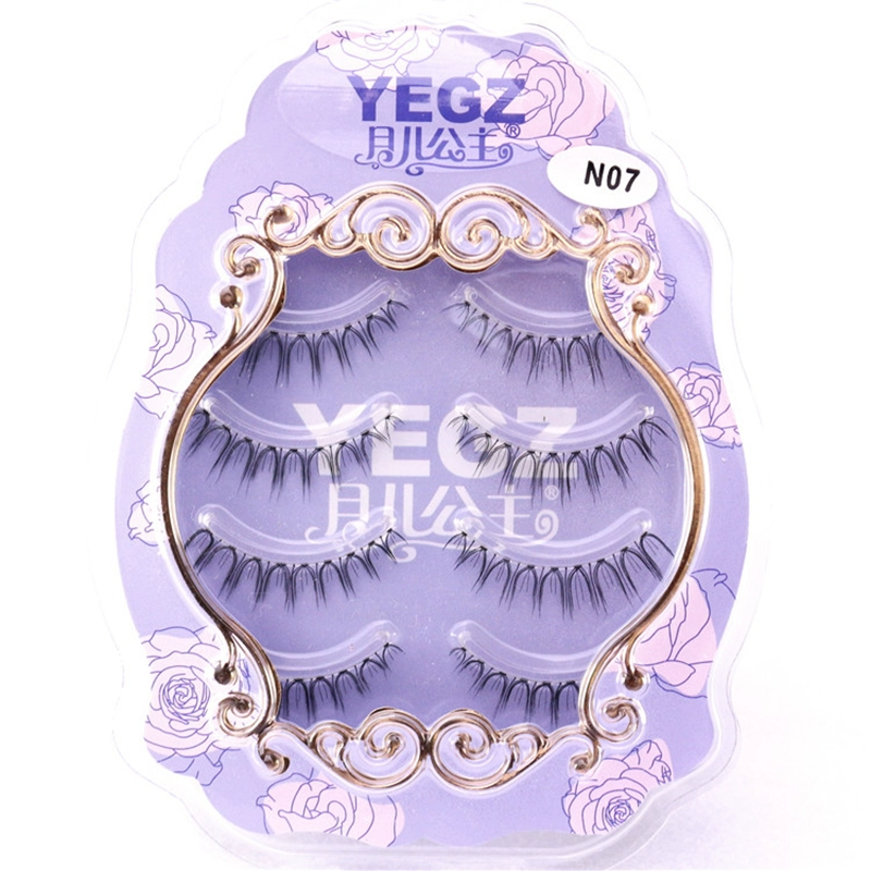 Moon Princess N07 Star Sharpening Air Eyelashes Natural thick Eyes Half Half Dice Trang điểm cô dâu Lông mi giả - Lông mi giả mi giả apex