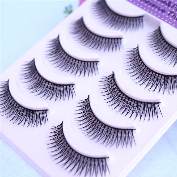 RX-7 month baby princess net red cross long version false eyelash natural thick single eye leather new hand practice with hard stem