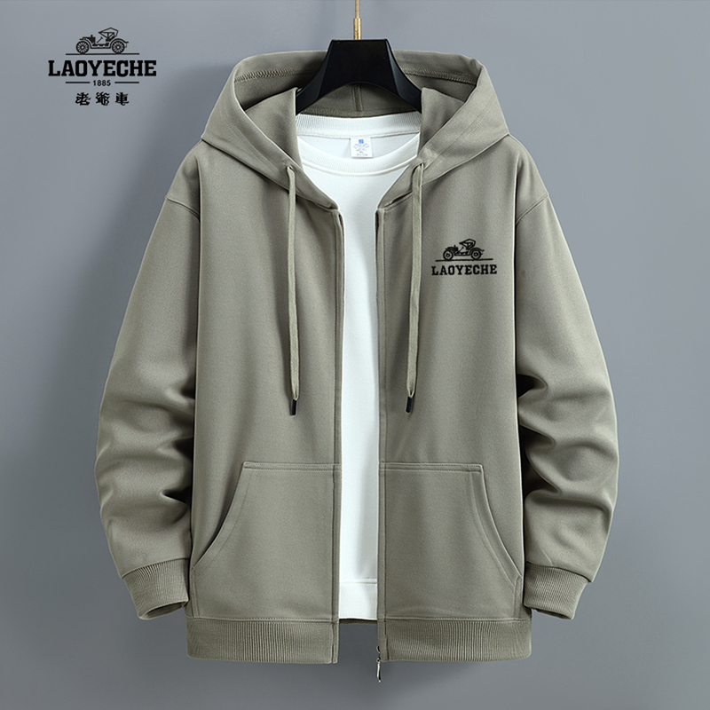 Vintage Zipper Cardigan Hoodie for Men 2025 New Spring and Autumn Casual Loose Trendy Brand Men's Jacket Vintage Zipper Cardigan Hoodie for Men 2025 New Spring and Autumn Casual Loose Trendy Brand Men's Jacket