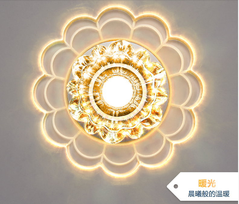 Buy one sends an acrylic LED walkway light Modern hallway Lamp crystal glass Xuanguan suck top light balcony