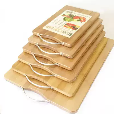 Multi-specification large and small bamboo board bamboo health chopping board kitchen chopping board bamboo cutting board handle wall hanging