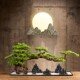 New Chinese-Style Artificial Welcoming Pine Bonsai, Hotel Clubhouse Entrance Decoration, Home Soft Furnishings, Arborvitae Zen-Style Ornament