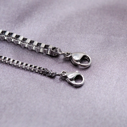 Ожерелье из нержавеющей стали, коробка, трендовый аксессуар в стиле хип-хоп, цепочка подходит для мужчин и женщин, DIY