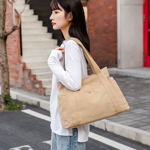 Вместительный и большой шоппер, сумка на одно плечо подходит для мужчин и женщин, ткань, коллекция 2023