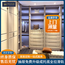 Chengdu Full House Custom Factory Modern Light Luxury Furniture Cabinet Global Flat Door Bedroom Leather Open Cloakroom