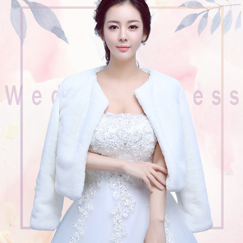Wedding Hair Shawl Wedding Autumn Spring Winter Autumn Cloak Warm Small Coat Wedding Autumn Women's Sleeve Dress Bride