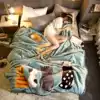Double blanket quilt Winter thickened warm Raschel coral velvet blanket Flannel bed Single bunk bed Mat bed