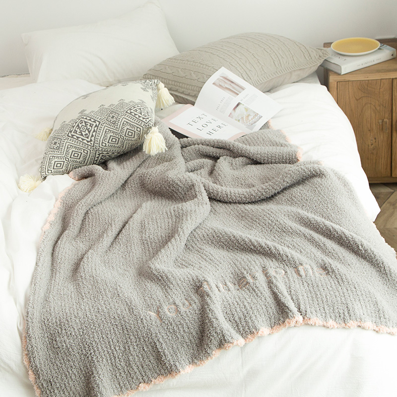 Nordic Knit Blankets Spring Autumn Small Quilts Sofa Blanket Cover Blanket Office Afternoon Nap Blankets Air-conditioning Blanket Winter Thickening