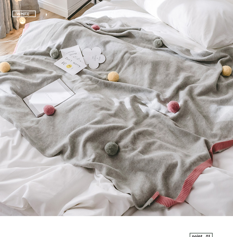 Bắc Âu ins net bông đỏ đan len chăn nap chăn chăn sofa chăn giải trí chăn bóng chăn - Ném / Chăn chăn lông nhung