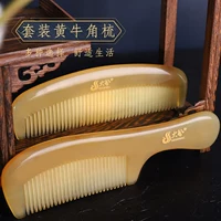 Niujiao расчесывание чистых красных женщин не может позволить себе статическое электричество, естественные подлинные тонкие зубы Старое персиковое дерево расчесывать подарочную коробку для сандалового дерева, загруженные персонажами