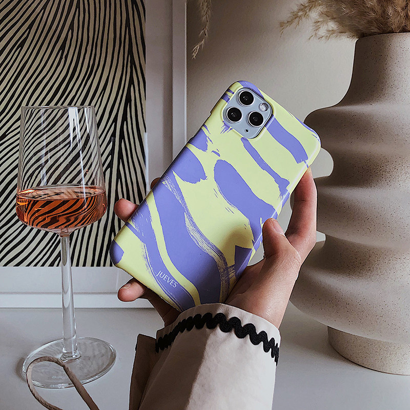 Jueves yellow purple Apple 11 mobile phone case iphonex frosted xr suitable for Huawei p40pro original hard shell