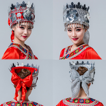 Miao head accessories adult new minority headwear female national wind and Dong ethnic dance performance head accessories Miao hat