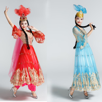 Xinjiang dance plays out of female adults new large pendulum skirt upscale ethnic Uyghur ethnic Uyghurs perform clothing women