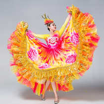 Opening Dance Big Swing Dress Woman Adult New 2018 National Color Sky Scents Dance Costume Modern to serve the womens dance