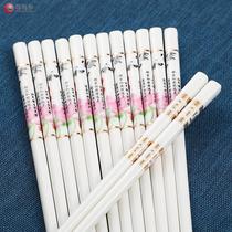 Ceramic chopsticks 10 pairs Jingdezhen high-grade non-moldy family mildew-proof anti-skid high-grade bone china chopsticks household tableware