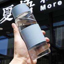 Glass water cup Student girl simple portable net red ins Korea fresh cute creative personality trend water bottle