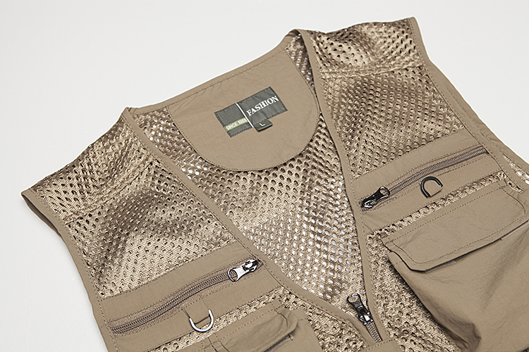 Nam vest mùa hè lưới vest vai túi đa túi mỏng vest nhiếp ảnh giám đốc câu cá leo núi đa chức năng - Dệt kim Vest vest nam hàn quốc