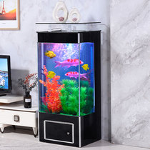 Fish tank Living room small ultra-white glass free water change integrated floor-to-ceiling self-circulating goldfish tank Large household aquarium