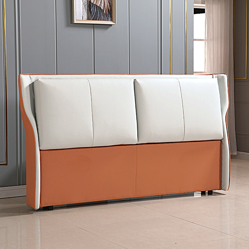 2021 new single buy headboard soft bag minimalist modern solid wood light and luxurious wind tech cloth headboard floor customization