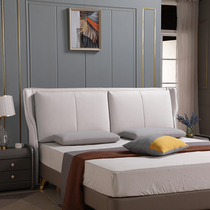 Bedside single buy solid wood soft bag bed by backplane Light luxury simple double technology cloth customization