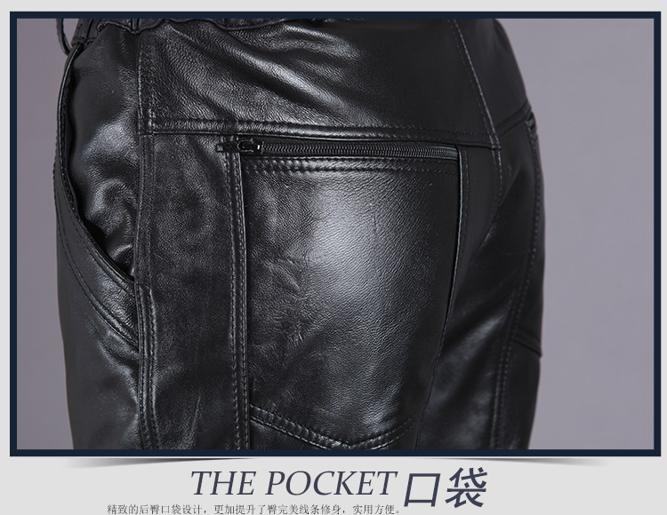 Pantalon cuir homme droit pour hiver - Ref 1488122 Image 16