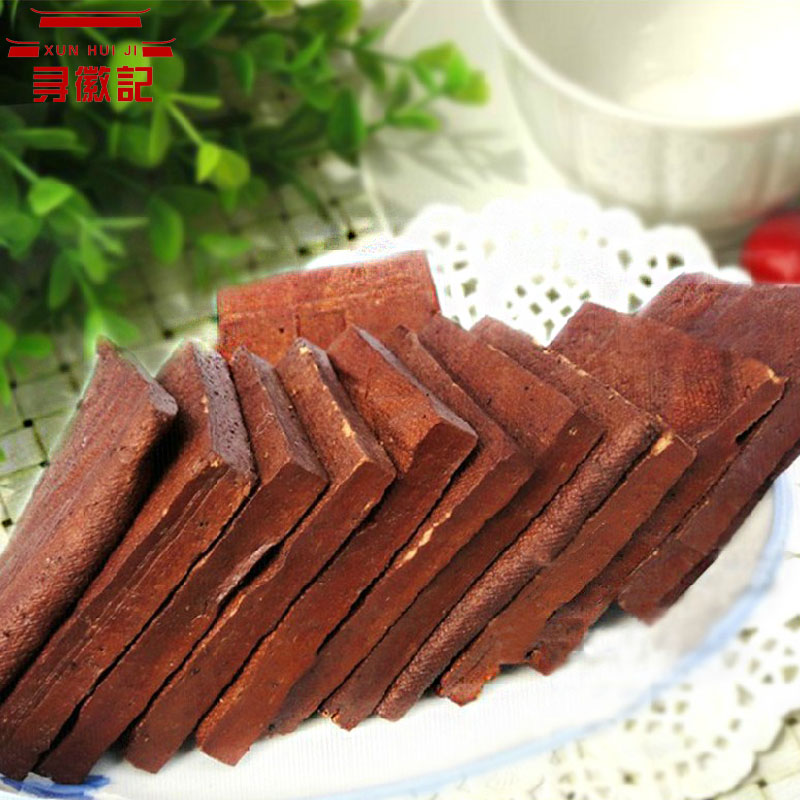 Longwan Anhui Huangshan specialty farm hand-made tofu dried braised bean curd fragrant dried slices Tea dried sauce Thin braised bean curd