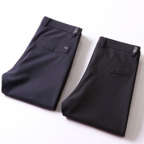 Hot recommended winter casual pants thick Teflon composite fabric warm business casual slim trousers men