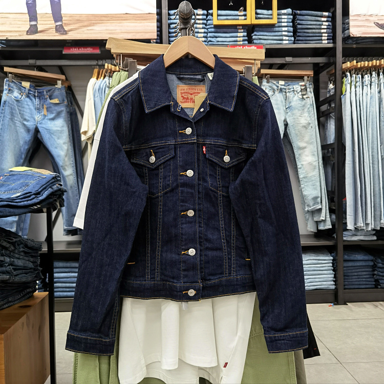 Authentic Levis Women's Denim Jacket Slim Fit Long Sleeve Original Color Spring Short Coat 29945-0013 Authentic Levis Women's Denim Jacket Slim Fit Long Sleeve Original Color Spring Short Coat 29945-0013