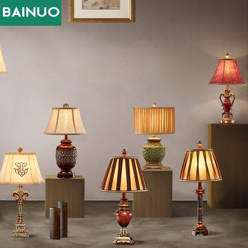 American table light bedroom bedside headlights creative retro minimalist style living room Book room cozy wedding wedding room bed head cabinet light