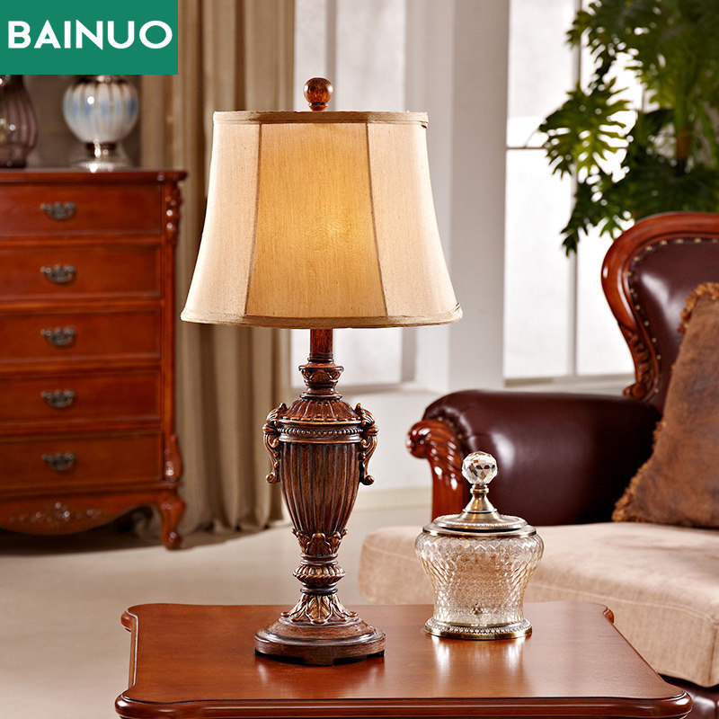 American country table lamp bedroom bedside lamp living room European retro minimalist study creative warm romantic wedding lamp