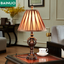 Desk lamp bedside lamp bedroom American country retro warm romantic romantic home European simple living room study small table lamp
